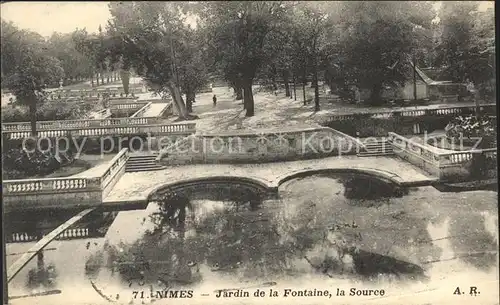 Nimes Jardin de la Fontaine la Source Kat. Nimes