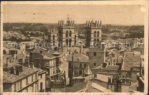 Montpellier Herault Panorama vers la Cathedrale Saint Pierre Kat. Montpellier