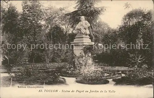 Toulon Var Statue de Puget au Jardin de la Ville Kat. Toulon