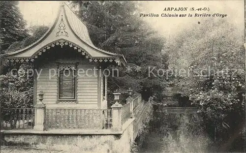 Arpajon Essonne Pavillon Chinois sur la Riviere d Orge Kat. Arpajon