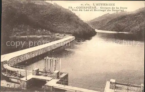 Courpiere Gorges de la Dore Lac et Barrage du Sauviat Staudamm Kat. Courpiere