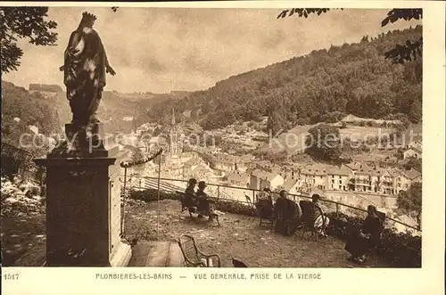 Plombieres les Bains Vosges Vue generale prise de la Vierge Monument Statue Kat. Plombieres les Bains