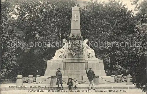 Luneville Monument des Combattants Square de l Hotel de Ville Kat. Luneville