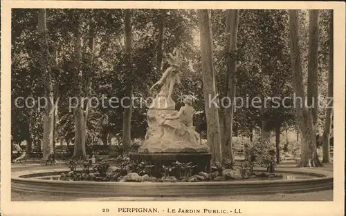 Perpignan Jardin Public Fontaine Sculpture Kat. Perpignan