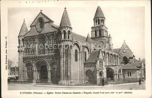 Poitiers Vienne Eglise Notre Dame la Grande Facade Kat. Poitiers