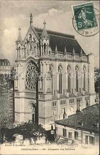 Angouleme Chapelle des Bezines Stempel auf AK Kat. Angouleme