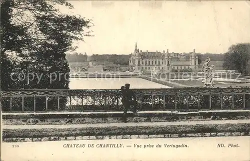 Chantilly Chateau vue prise du Vertigadin Kat. Chantilly