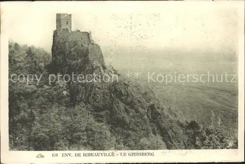 Ribeauville Haut Rhin Elsass Ruine Chateau du Giersberg Kat. Ribeauville