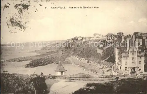 Granville Manche Vue panoramique du Moulin a Vent Kat. Granville
