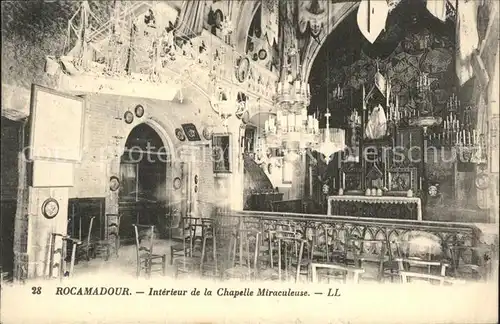 Rocamadour Interieur de la Chapelle Miraculeuse Kat. Rocamadour