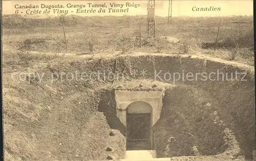 Vimy Crete de Vimy Entree du Tunnel Grande Guerre 1. Weltkrieg Kat. Vimy
