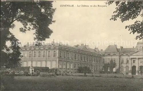 Luneville Chateau vu des Bosquets Kat. Luneville