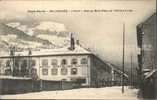 Sallanches en hiver Hotel Rue du Mont Blanc et Point d Array Kat. Sallanches