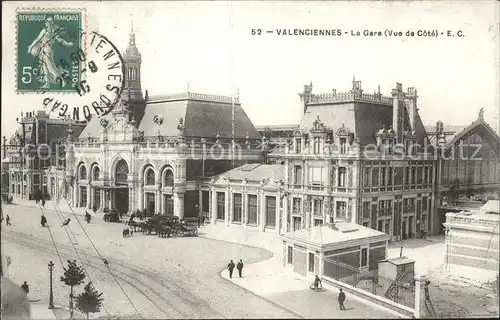 Valenciennes La Gare Stempel auf AK Kat. Valenciennes