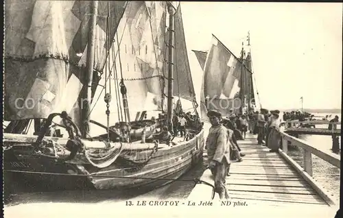 Le Crotoy La Jetee Bateau de Peche Kat. Le Crotoy