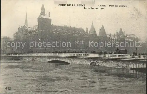 Paris Crue de la Seine Pont au Change Janvier 1910 Kat. Paris