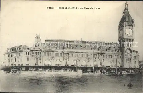 Paris Inondations 1910 Gare de Lyon Kat. Paris