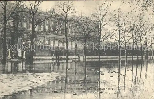 Paris Inondations de Janvier 1910 Ministere des Affaires et Quai d Orsay Kat. Paris