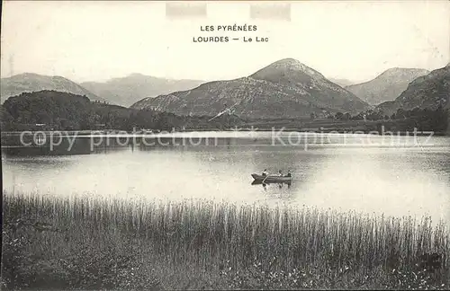 Lourdes Hautes Pyrenees Le Lac et les montagnes Kat. Lourdes