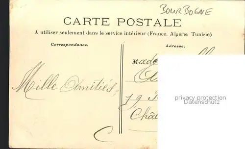 Moulins Allier Type Bourbonnais Stempel auf AK Kat. Moulins
