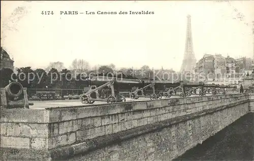 Paris Les Canons des Invalides Tour Eiffel Kat. Paris