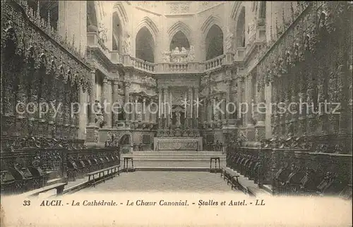 Auch Gers Cathedrale Choeur Canonial Stalles et Autel Kat. Auch