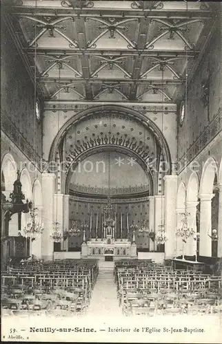 Neuilly sur Seine Interieur de l Eglise Saint Jean Baptiste Kat. Neuilly sur Seine