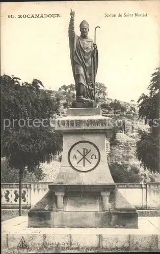 Rocamadour Statue de Saint Martial Monument Kat. Rocamadour
