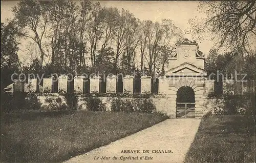 Fontaine Chaalis Abbaye de Chaalis Mur du Cardinal Kat. Fontaine Chaalis