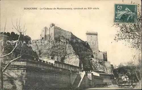 Beaucaire Gard Chateau de Montmorency XIIIe siecle Stempel auf AK Kat. Beaucaire