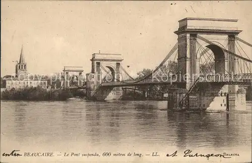 Beaucaire Gard Pont suspendu Haengebruecke Kat. Beaucaire