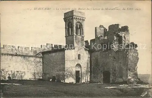 Beaucaire Gard Chapelle et les Ruines du Chateau de Montmorency Kat. Beaucaire
