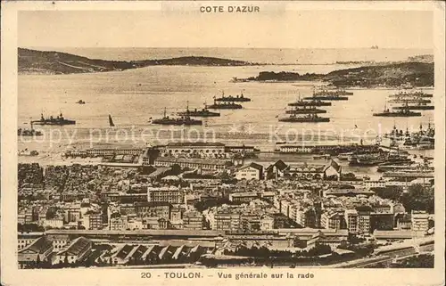 Toulon Var Vue generale sur la rade Cote d Azur Kat. Toulon