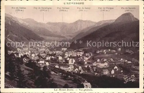 Mont Dore Puy de Dome Vue generale et les Montagnes Kat. Mont Dore