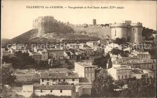 Villeneuve les Avignon Vue generale et Fort Saint Andre Kat. Villeneuve les Avignon