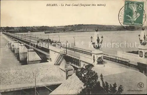 Briare Le Pont Canal Stempel auf AK Kat. Briare