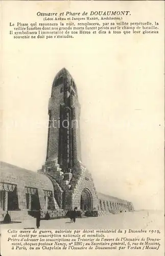 Douaumont Ossuaire et Phare Beinhaus Leuchtturm Kat. Douaumont