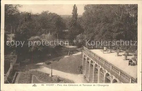 Vichy Allier Parc des Celestins et Terrasse de l Orangerie Kat. Vichy