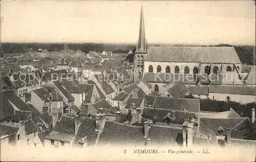 ka09147 Nemours Seine-et-Marne Vue generale Eglise Kategorie. Nemours Alte Ansichtskarten