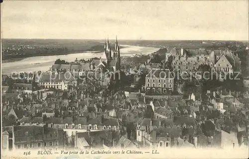 Blois Loir et Cher Vue prise de la Cathedrale vers le Chateau Kat. Blois