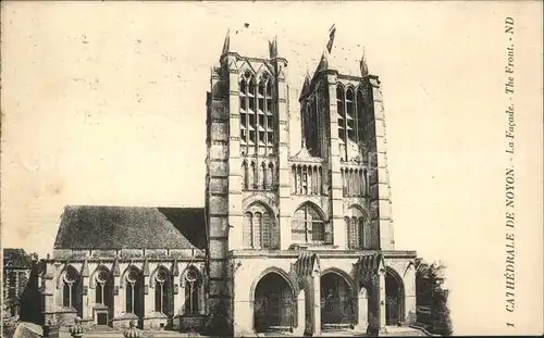 Noyon Oise Cathedrale Facade Kat. Noyon