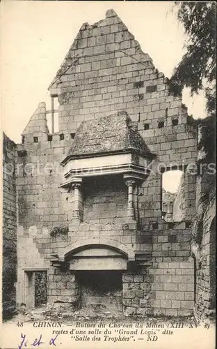 Chinon Indre et Loire Ruines du Chateau Kat. Chinon