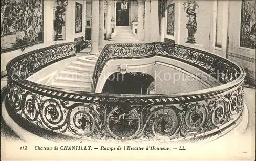 Chantilly Chateau Rampe de l Escalier d Honneur Kat. Chantilly