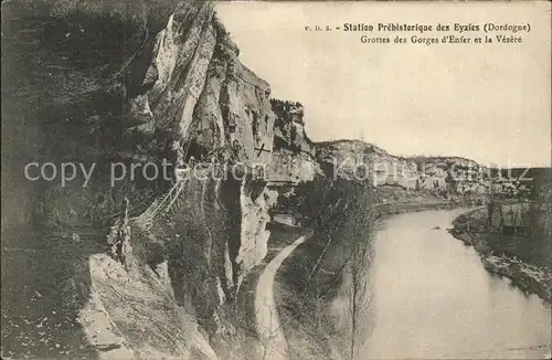 Les Eyzies de Tayac Sireuil Grottes des Gorges d Enfer et la Vezere Kat. Les Eyzies de Tayac Sireuil