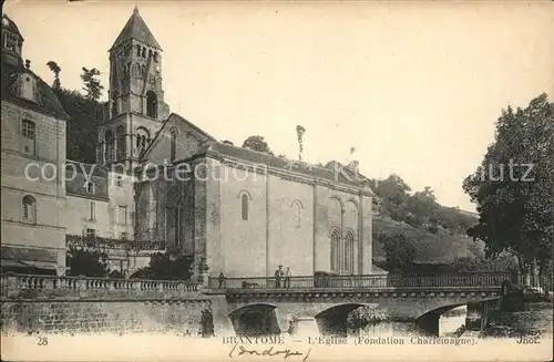 Brantome Eglise Pont Kat. Brantome