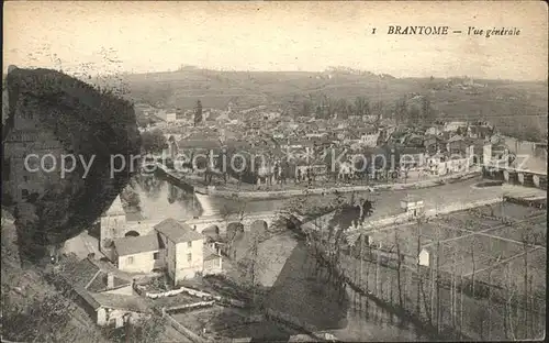 Brantome Vue generale Pont Kat. Brantome