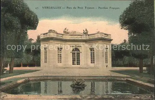 Versailles Yvelines Parc du Petit Trianon Pavillon Francais Etang Kat. Versailles