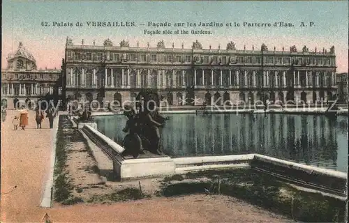 Versailles Yvelines Palais Facade sur les Jardins et le Parterre d Eau Kat. Versailles