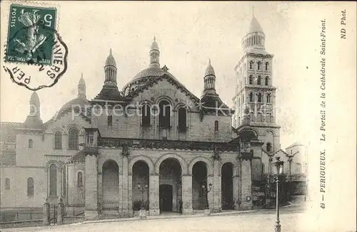 Perigueux Le Portal de la Cathedrale Saint Front Stempel auf AK Kat. Perigueux