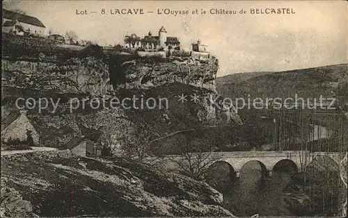 Lacave Lot Ouysse et Chateau de Belcastel Pont Kat. Lacave